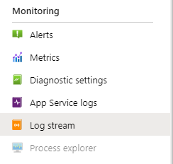 Log stream under Monitoring