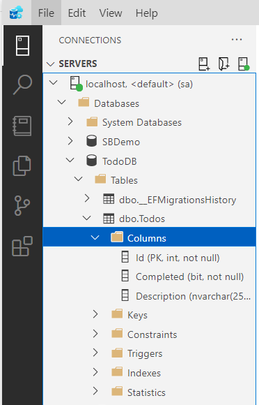 New Database and Table after Migrations